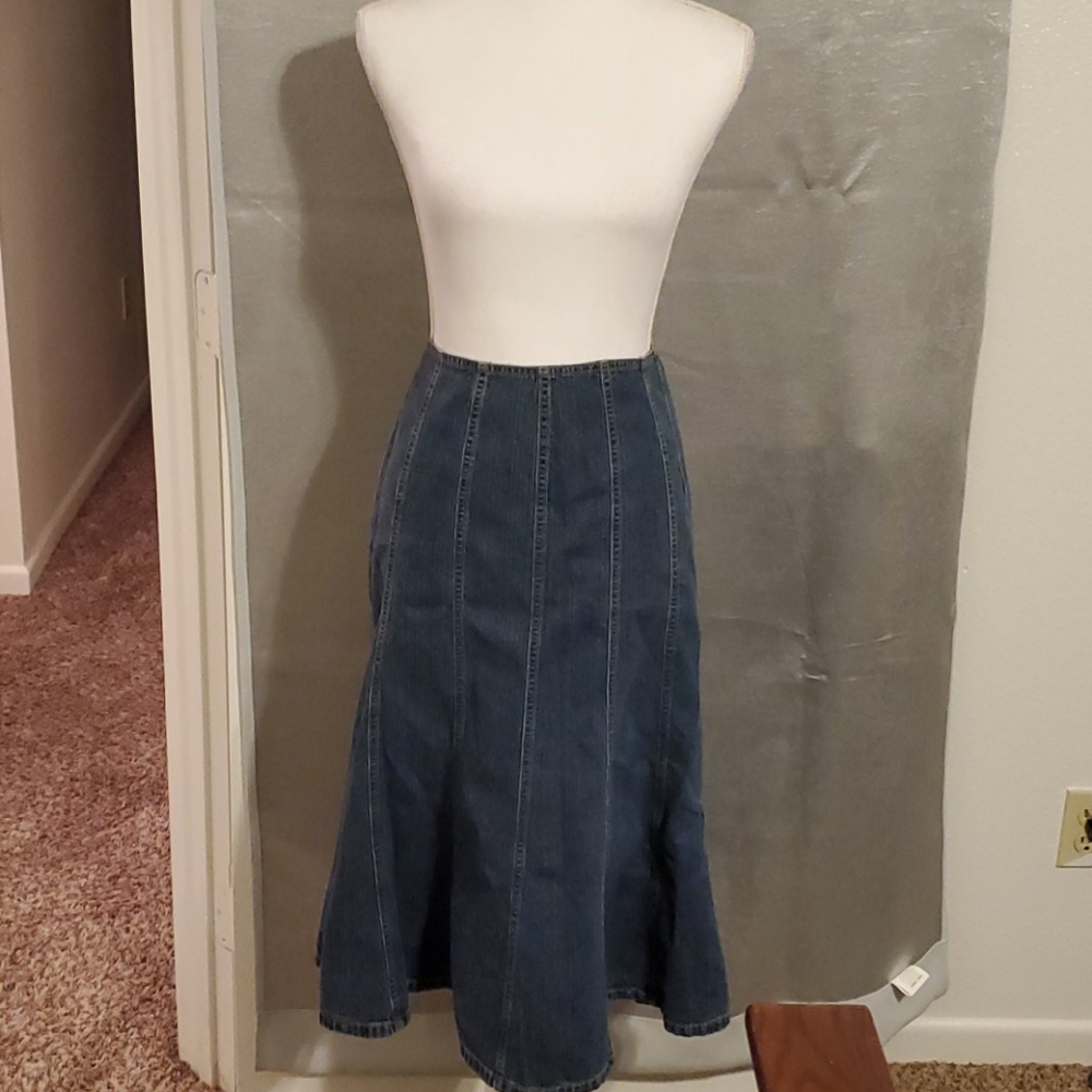 Hannah Long Denim Skirt sz 8